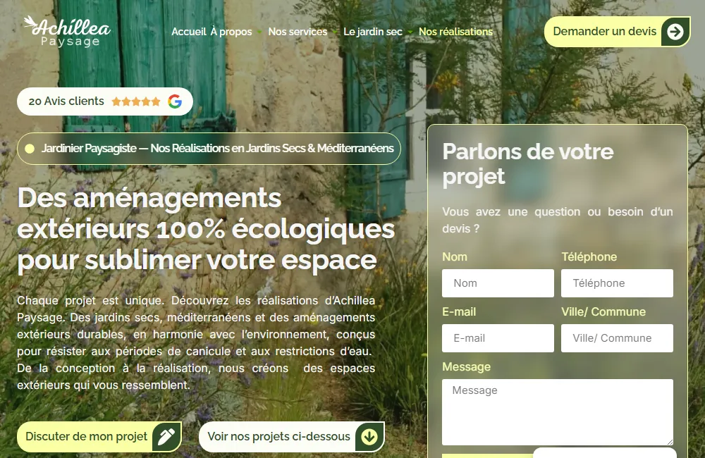 Capture : Achillea Paysage · Nos réalisations