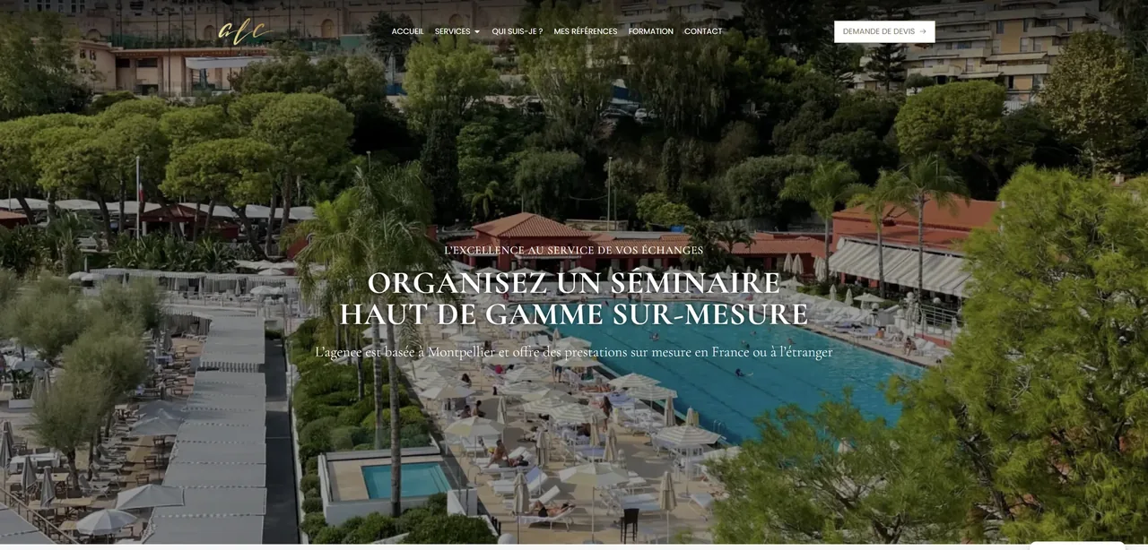 Capture ordinateur du site Alc-Events