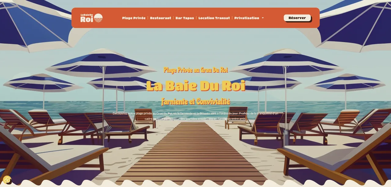Capture ordinateur du site La Baie du Roi