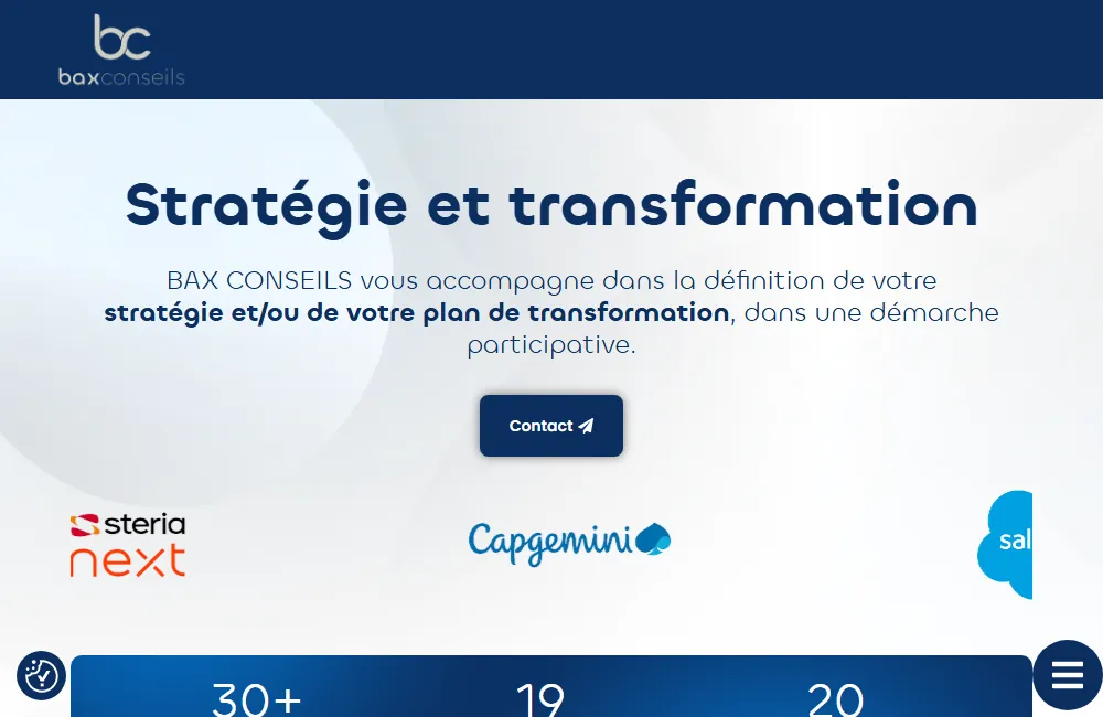 Capture : Bax Conseils · Stratégie