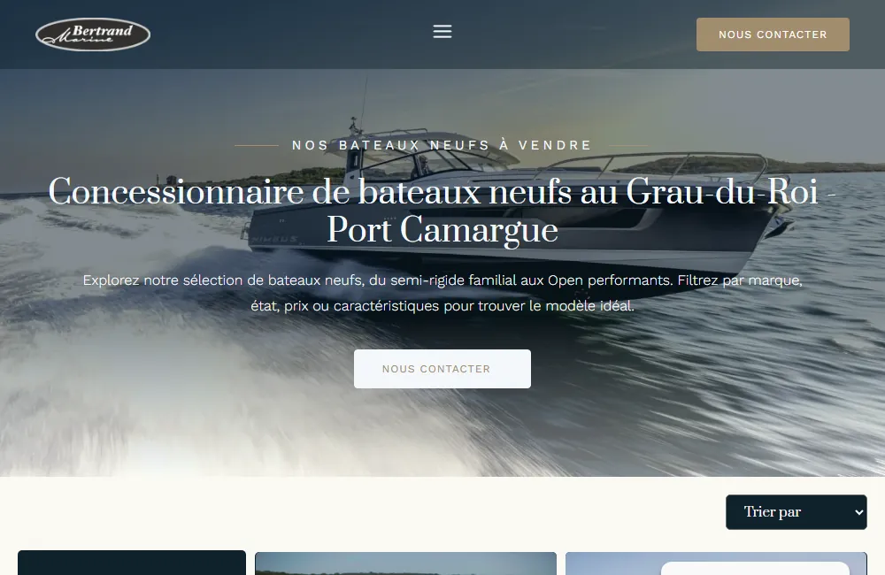Capture : Bertrand Marine · Bateaux neufs