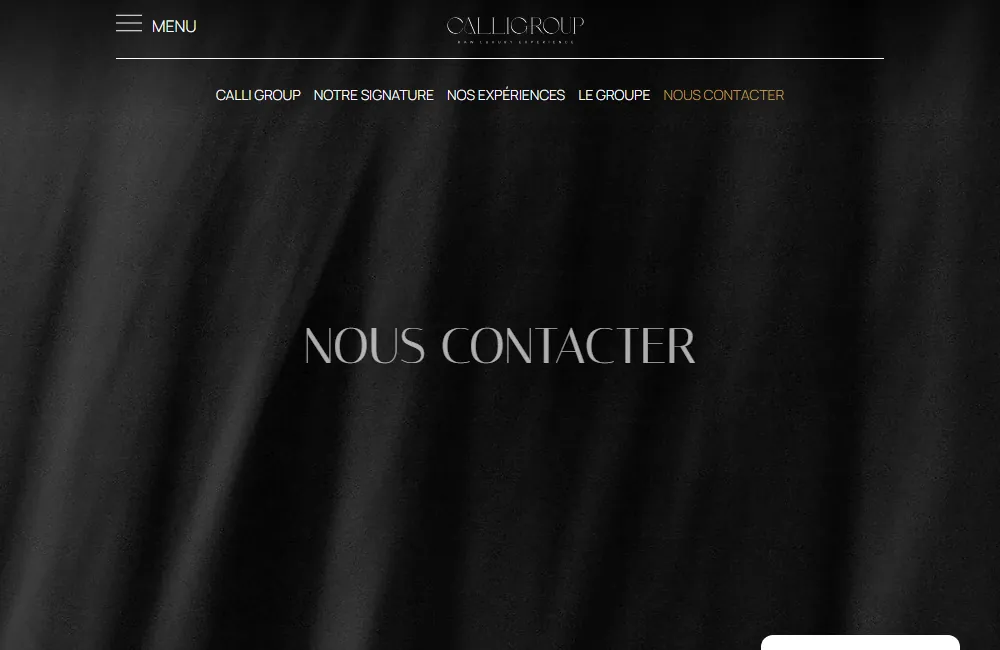 Capture : Calli Group · Nous contacter