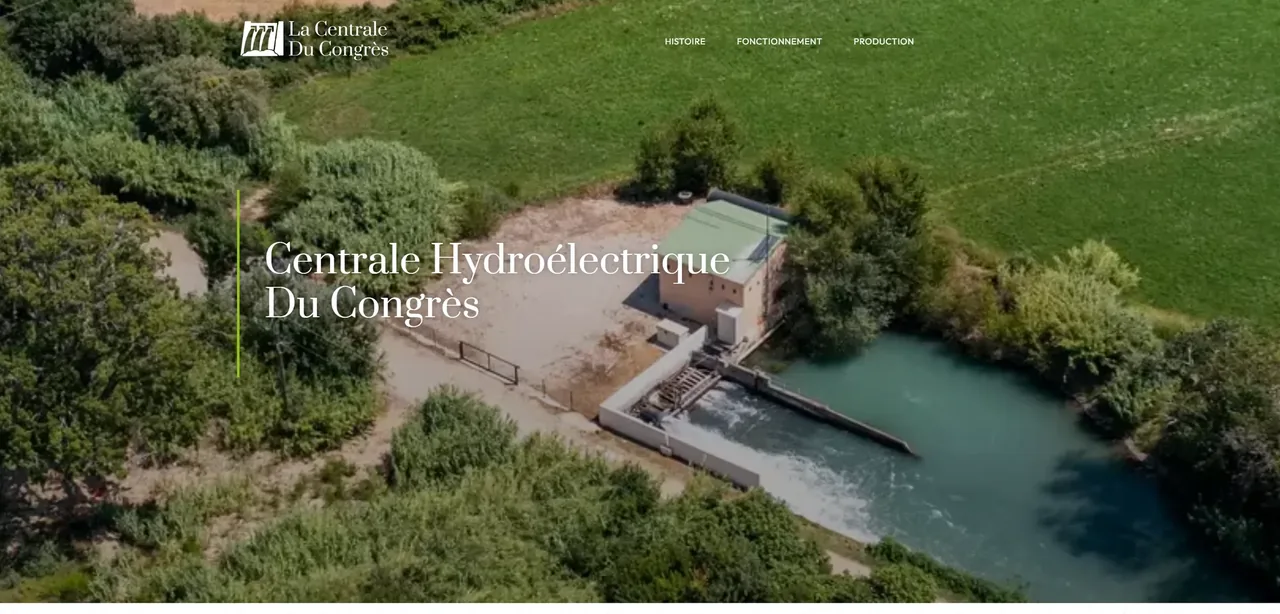 Capture ordinateur du site Centrale Hydroélectrique