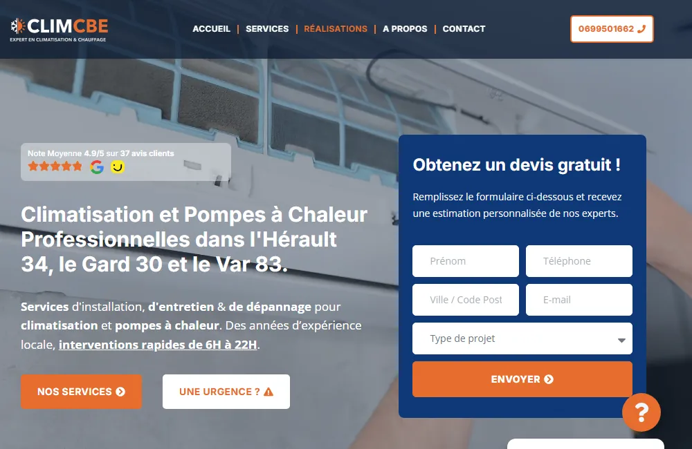 Nos realisations de Clim CBE