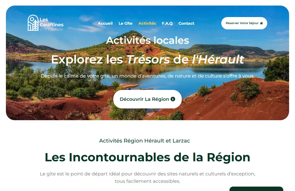 Capture : Gîte Les Courtines · Activités locales