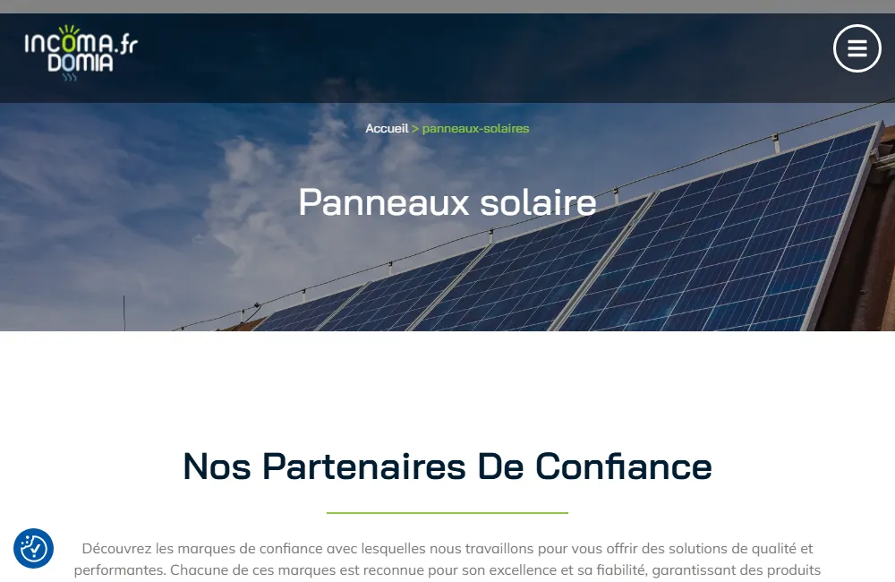 Capture : Incoma Domia · Panneaux solaires