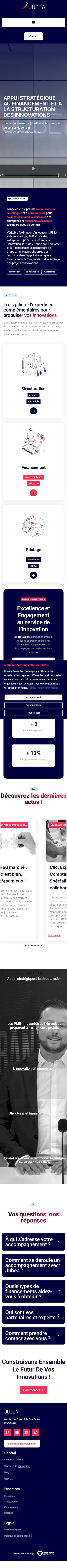 Site de Jubea · capture mobile