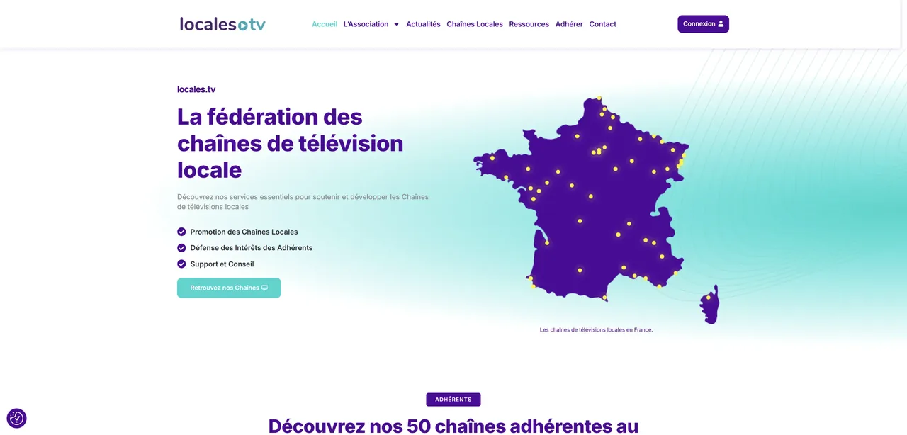 Capture ordinateur du site locales.tv