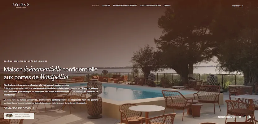 Site réalisé pour Maison Solèna par Site Web Montpellier