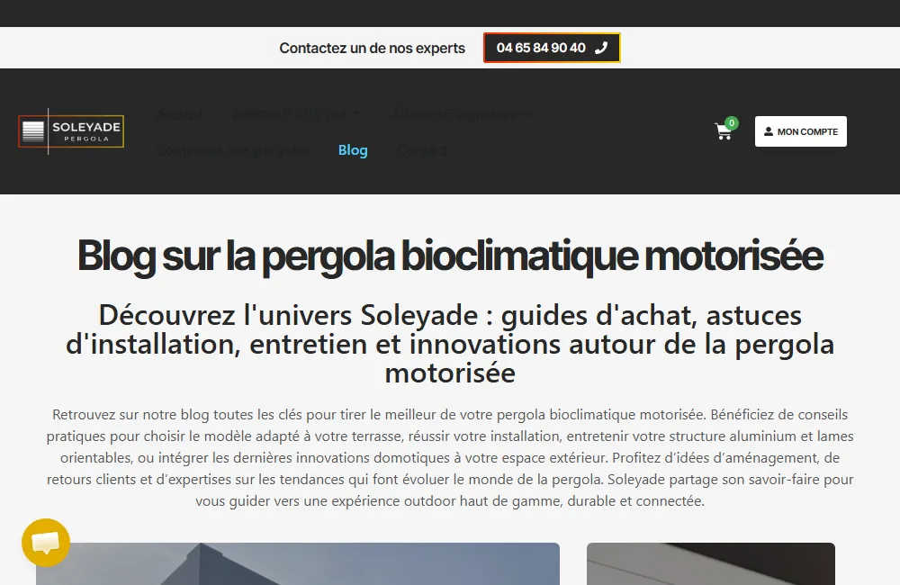 Capture : Soleyade Pergola · Ressources