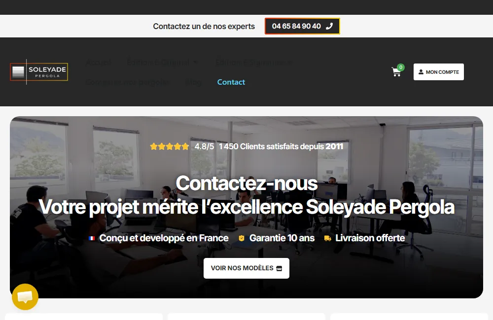 Capture : Soleyade Pergola · Contact
