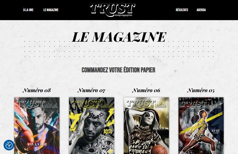 Capture : Trust Sports Magazine · Le magazine