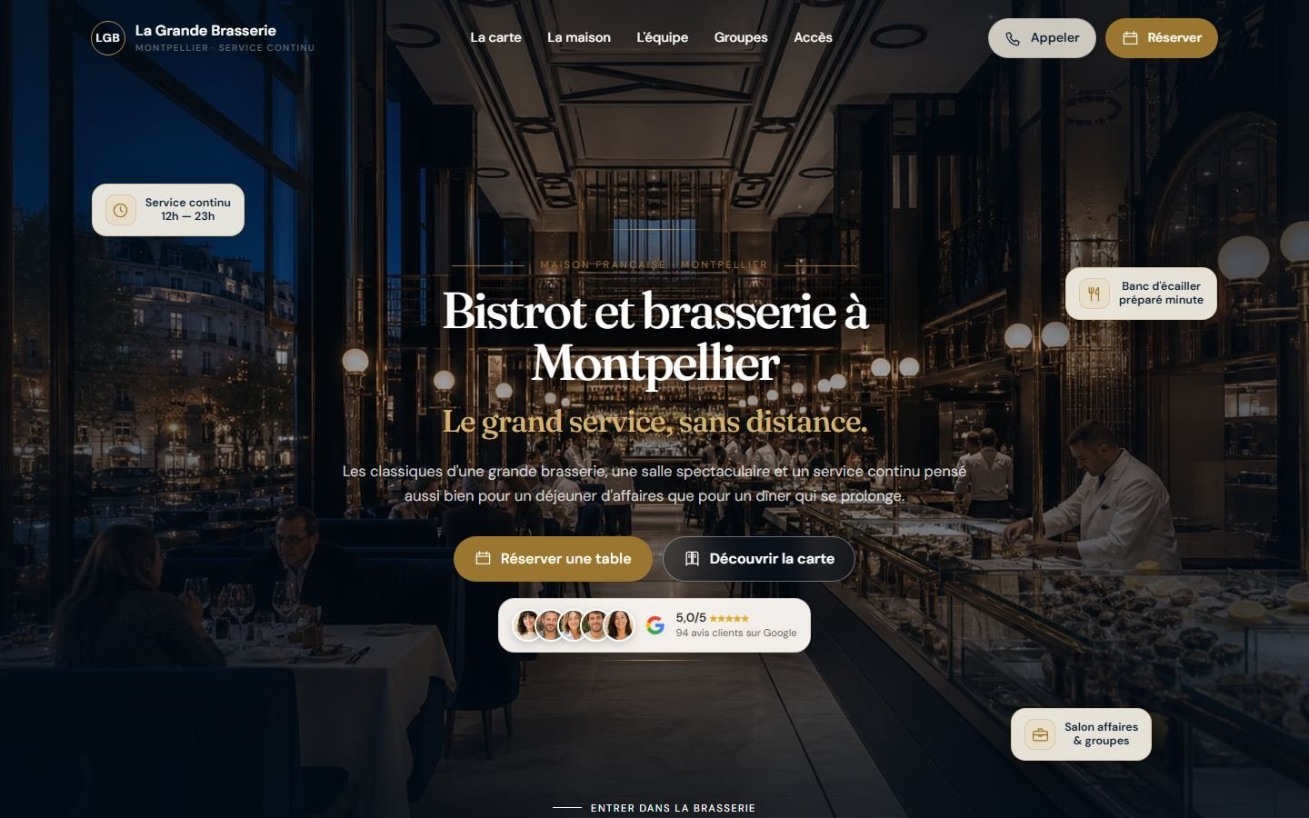 Maquette de démonstration pour grande brasserie