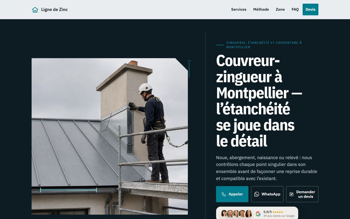Maquette de démonstration pour atelier zinc
