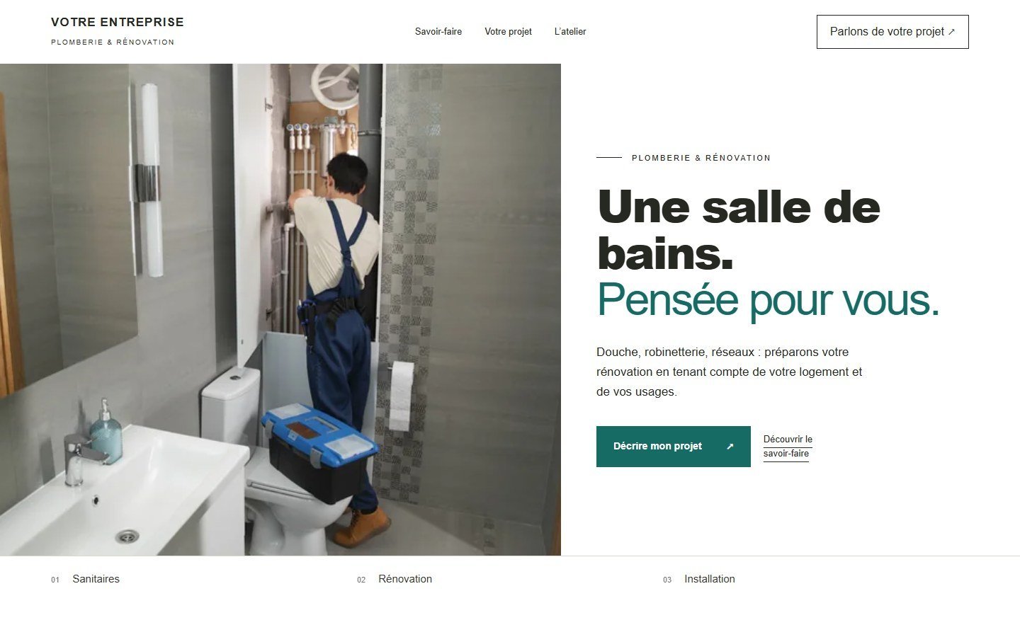 Maquette de démonstration pour rénover la salle de bains
