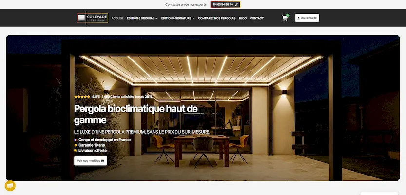 Capture du site Soleyade Pergola