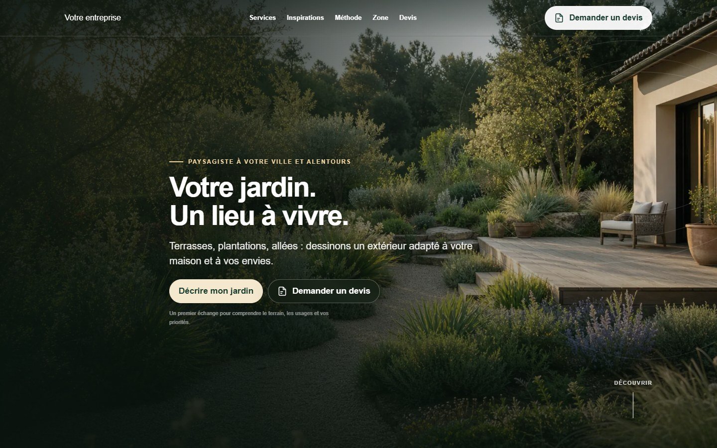 Maquette de démonstration Jardin sensible